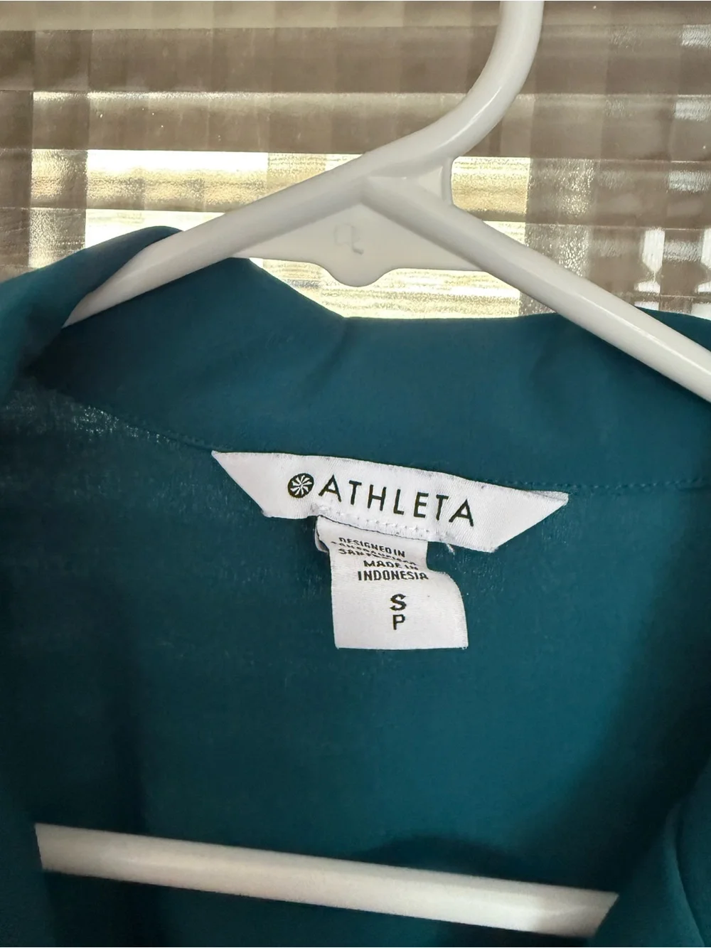 Athleta Teal Short-Sleeve Romper Size Small
